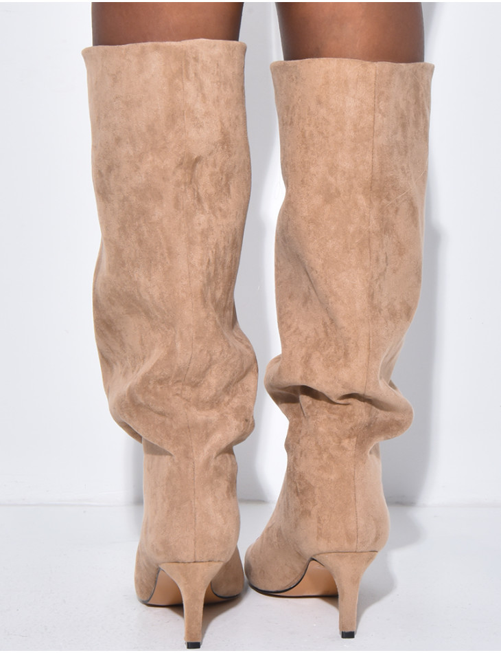BoBottes en suédine bouffantes à bouts ouverts