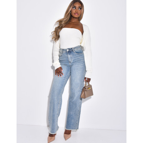 Ensemble top bustier et boléro assorti