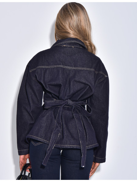 Veste en jeans à nouer