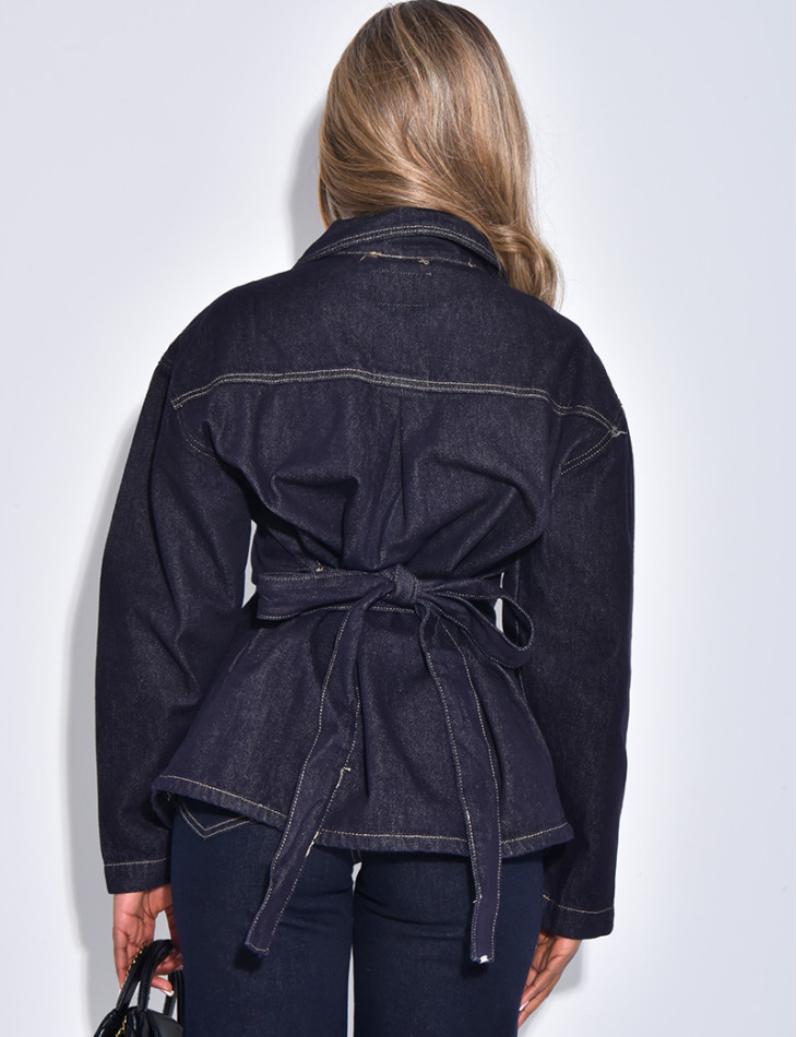 Veste en jeans à nouer