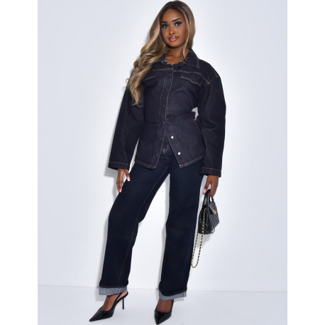 Veste en jeans à nouer