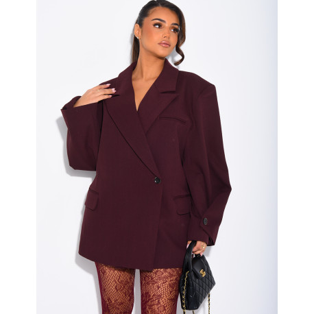 Blazer oversize destructuré à boutons