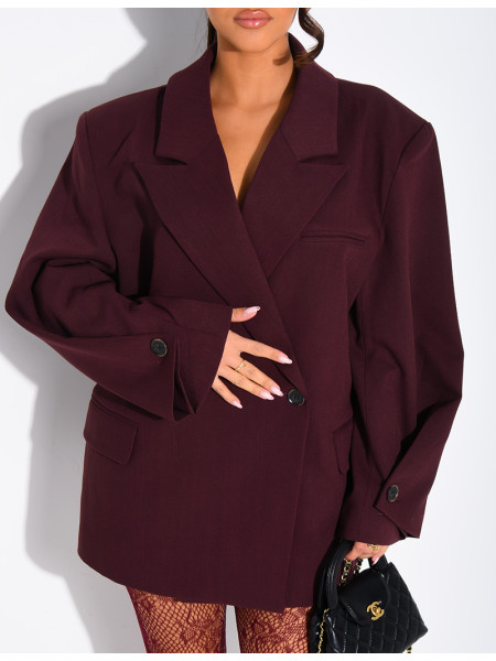 Blazer oversize destructuré à boutons