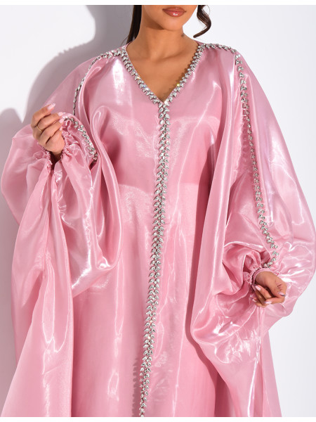Crystal-embellished abaya