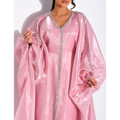 Crystal-embellished abaya