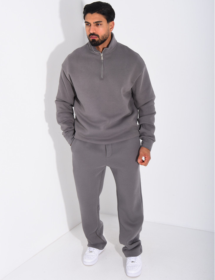 Ensemble pantalon et sweat col zippé