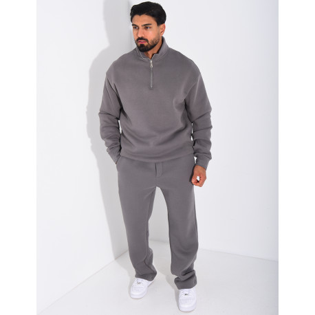 Ensemble pantalon et sweat col zippé