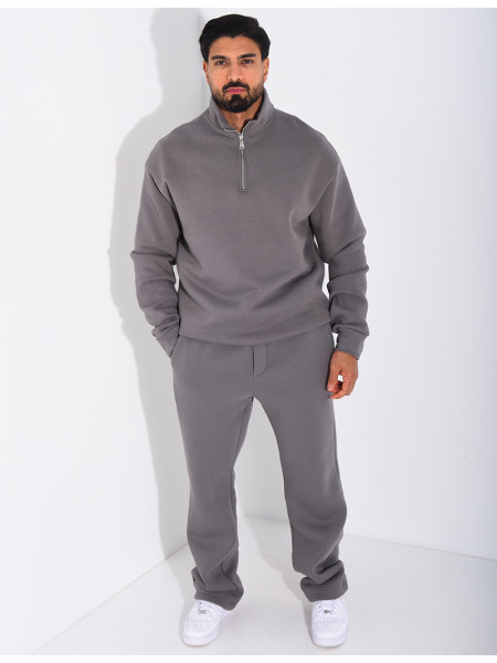 Ensemble pantalon et sweat col zippé