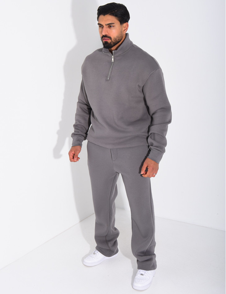 Ensemble pantalon et sweat col zippé
