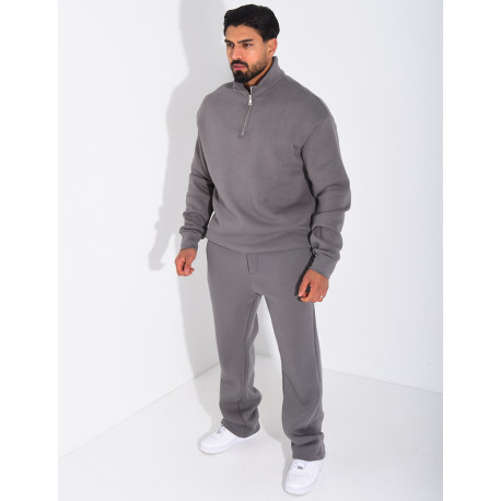 Ensemble pantalon et sweat col zippé