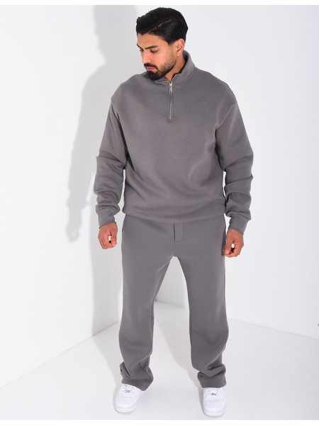 Ensemble pantalon et sweat col zippé