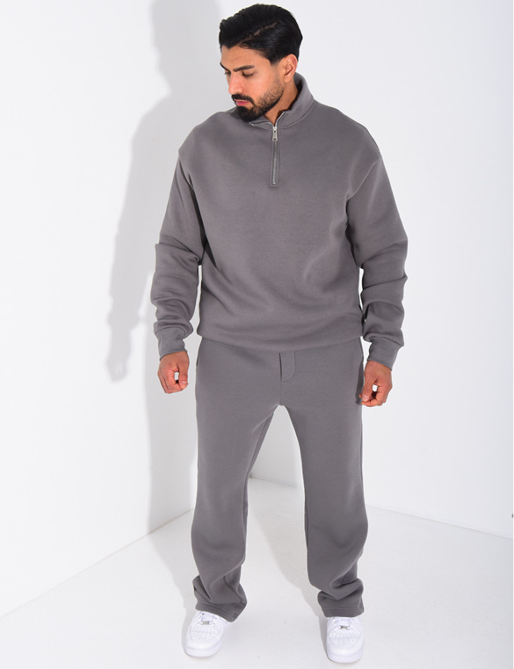Ensemble pantalon et sweat col zippé