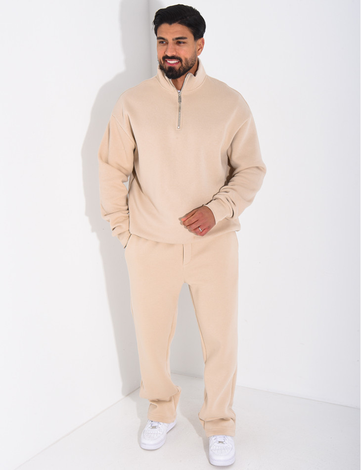 Ensemble pantalon et sweat col zippé