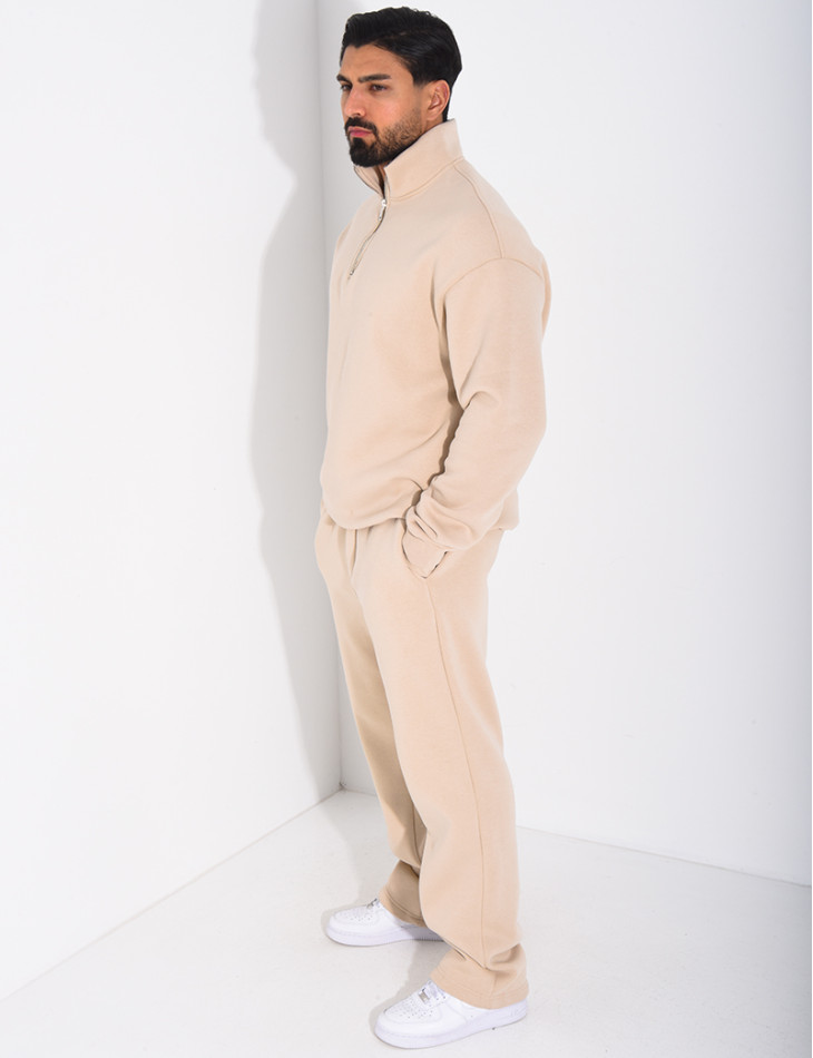 Ensemble pantalon et sweat col zippé