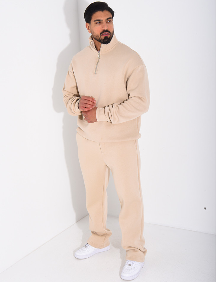 Ensemble pantalon et sweat col zippé
