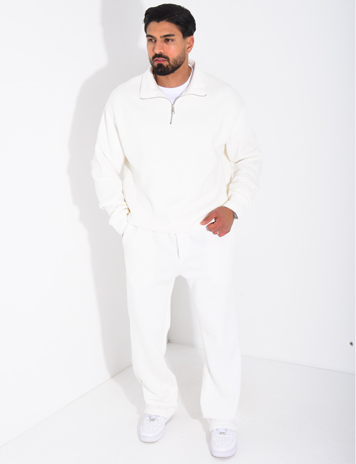 Ensemble pantalon et sweat col zippé