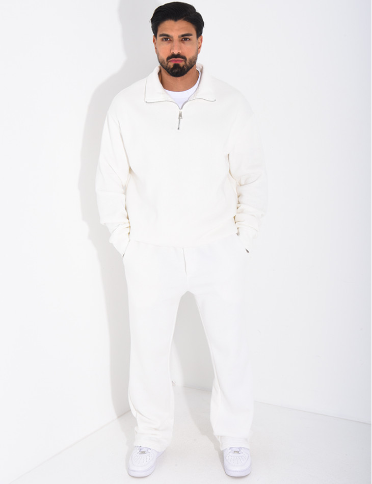Ensemble pantalon et sweat col zippé