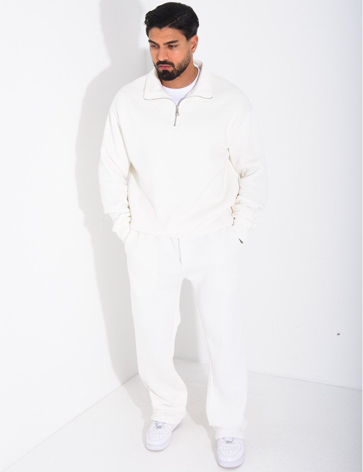 Ensemble pantalon et sweat col zippé