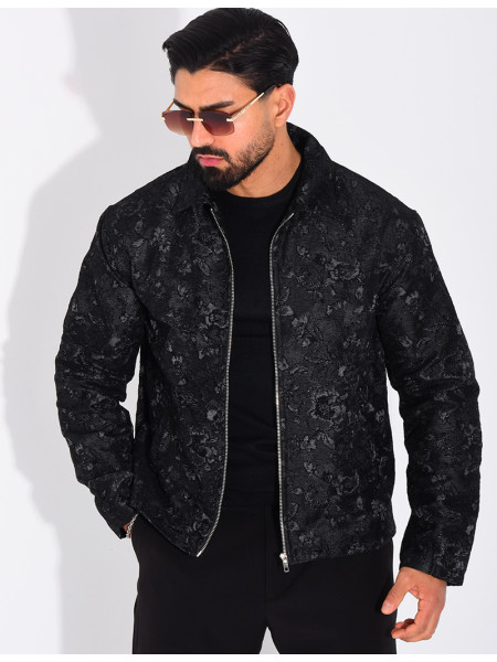 Veste homme à motifs fleurs
