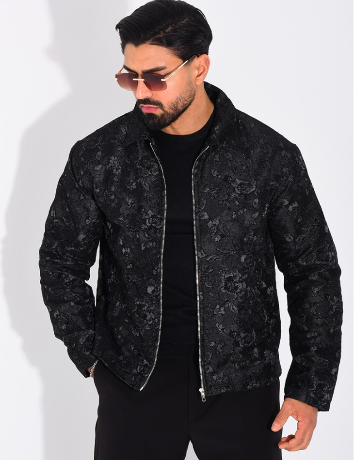 Veste homme à motifs fleurs