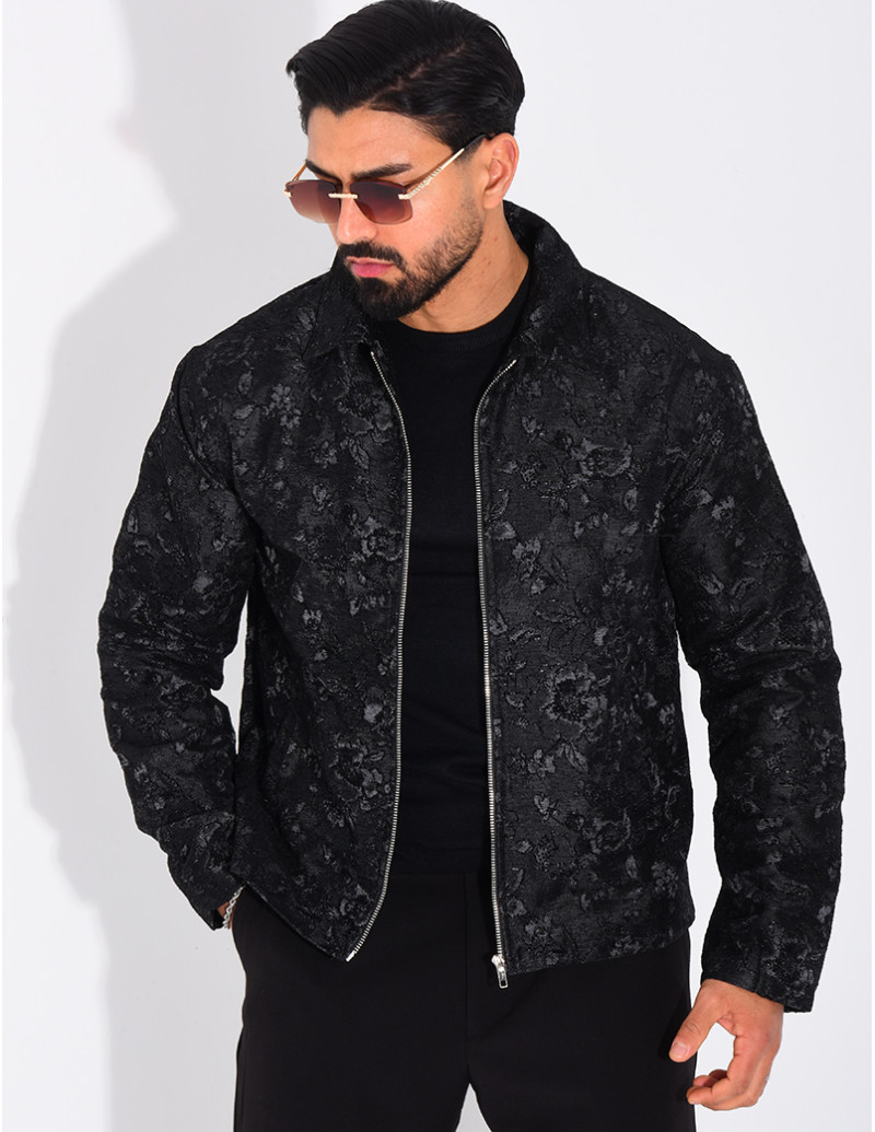 Veste homme à motifs fleurs