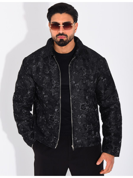 Veste homme à motifs fleurs