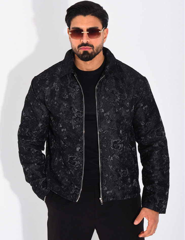 Veste homme à motifs fleurs