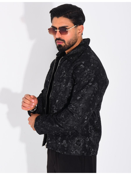 Veste homme à motifs fleurs