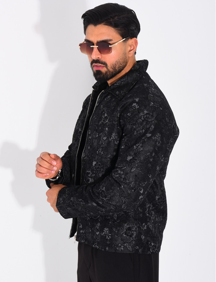 Veste homme à motifs fleurs