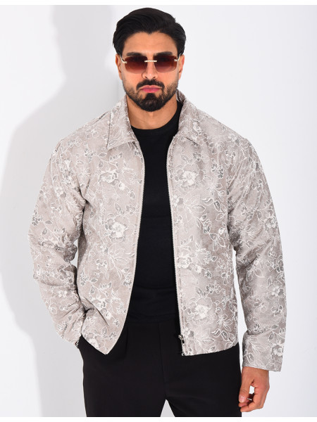 Veste homme à motifs fleurs