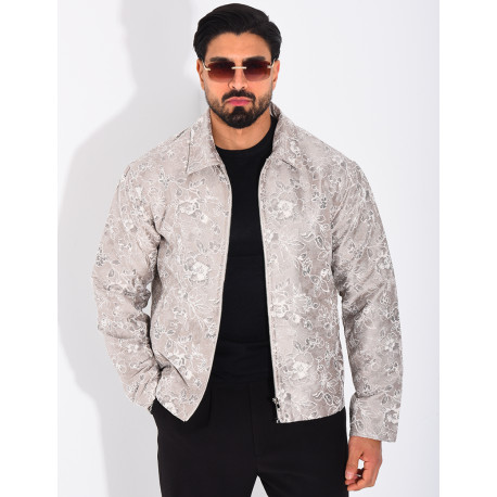 Veste homme à motifs fleurs