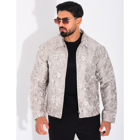 Veste homme à motifs fleurs