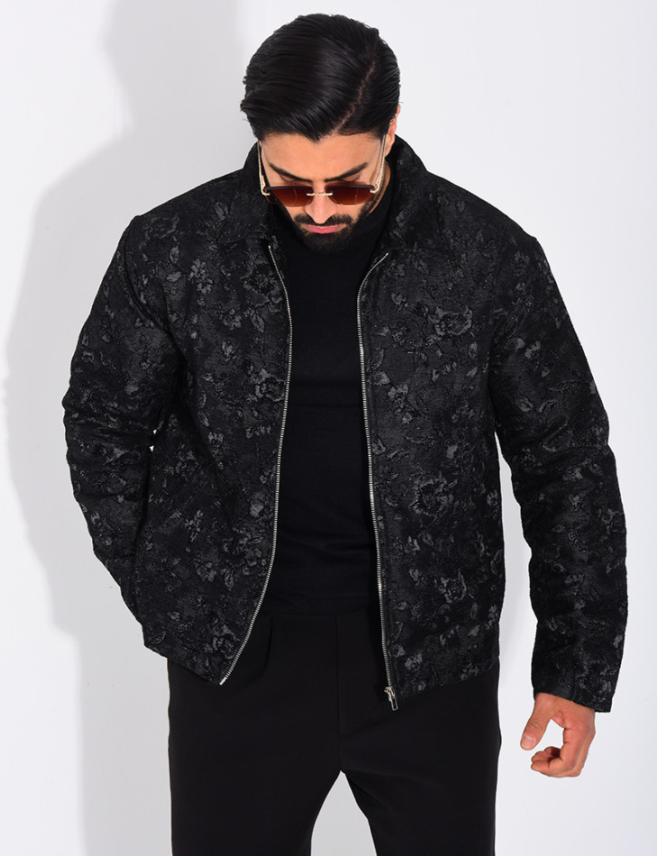 Veste homme à motifs fleurs
