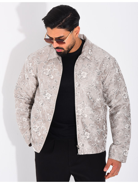 Veste homme à motifs fleurs