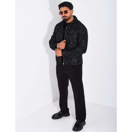 Veste homme à motifs fleurs
