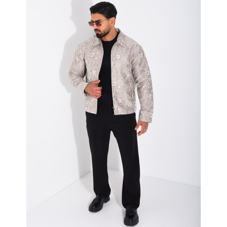 Veste homme à motifs fleurs