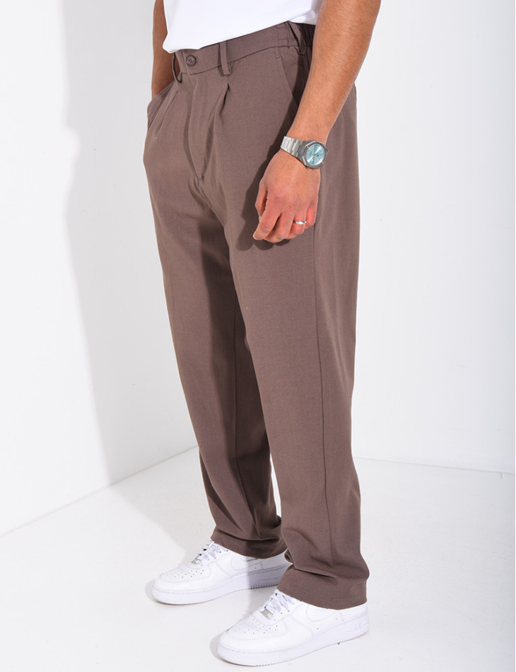 Pantalon à ceinture élastique