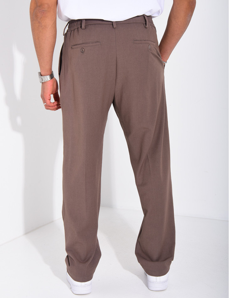 Pantalon à ceinture élastique