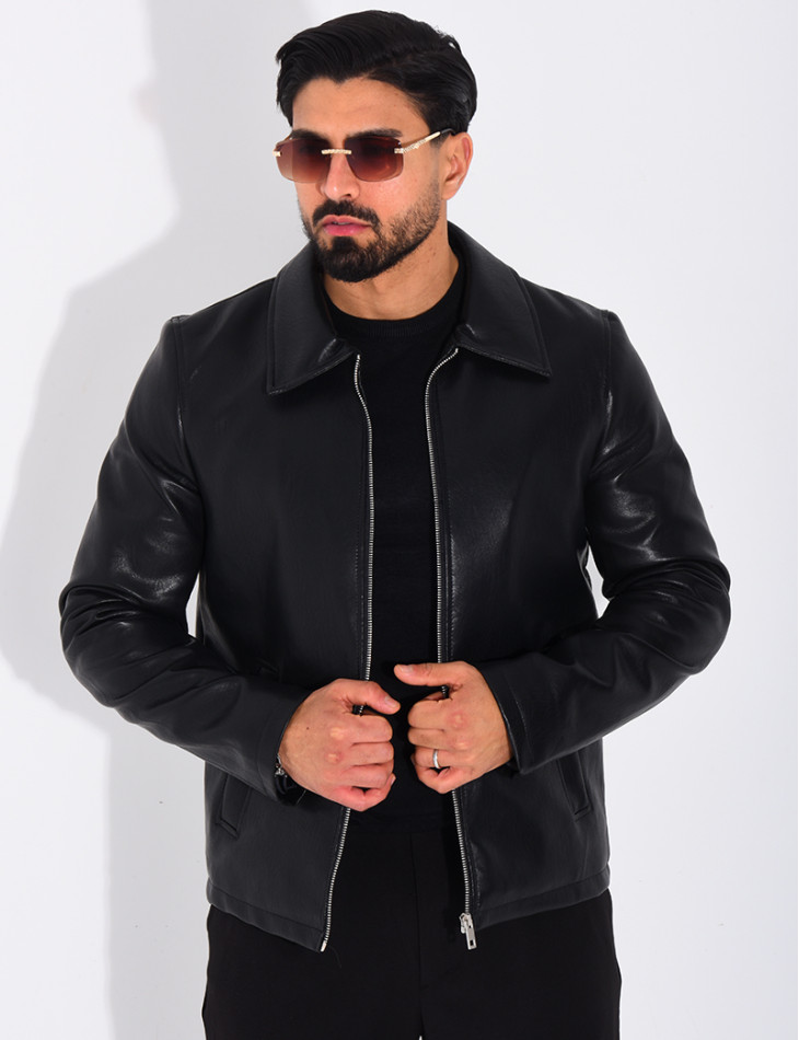 Veste en similicuir