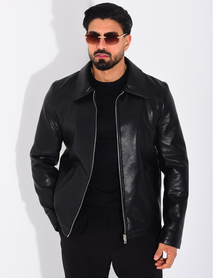 Veste en similicuir