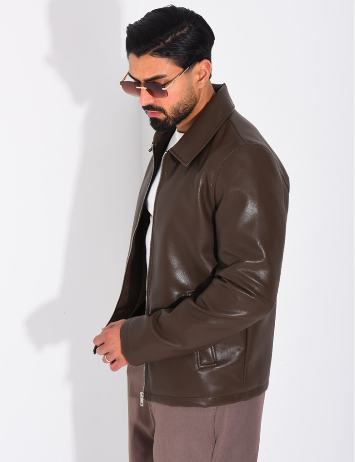 Veste en similicuir