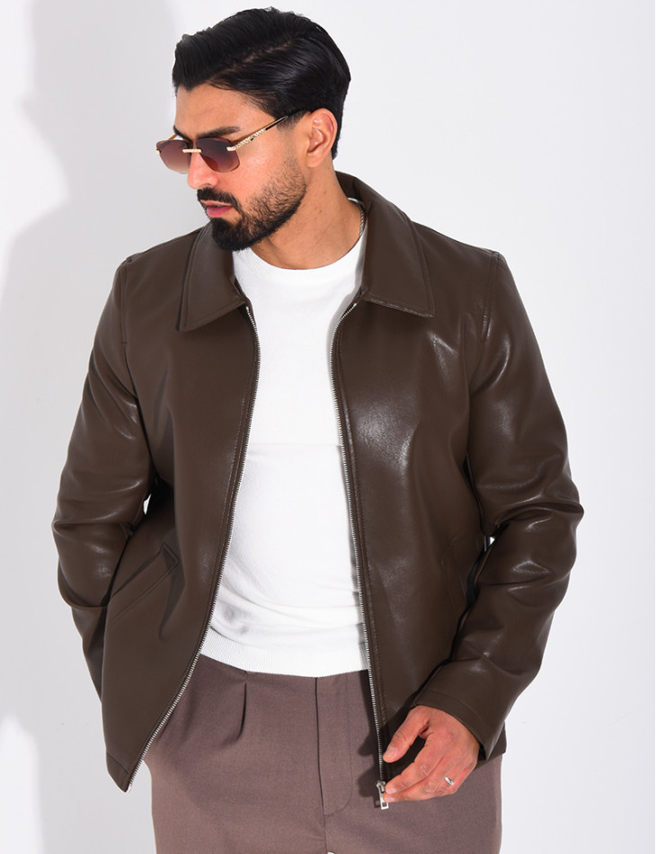 Veste en similicuir