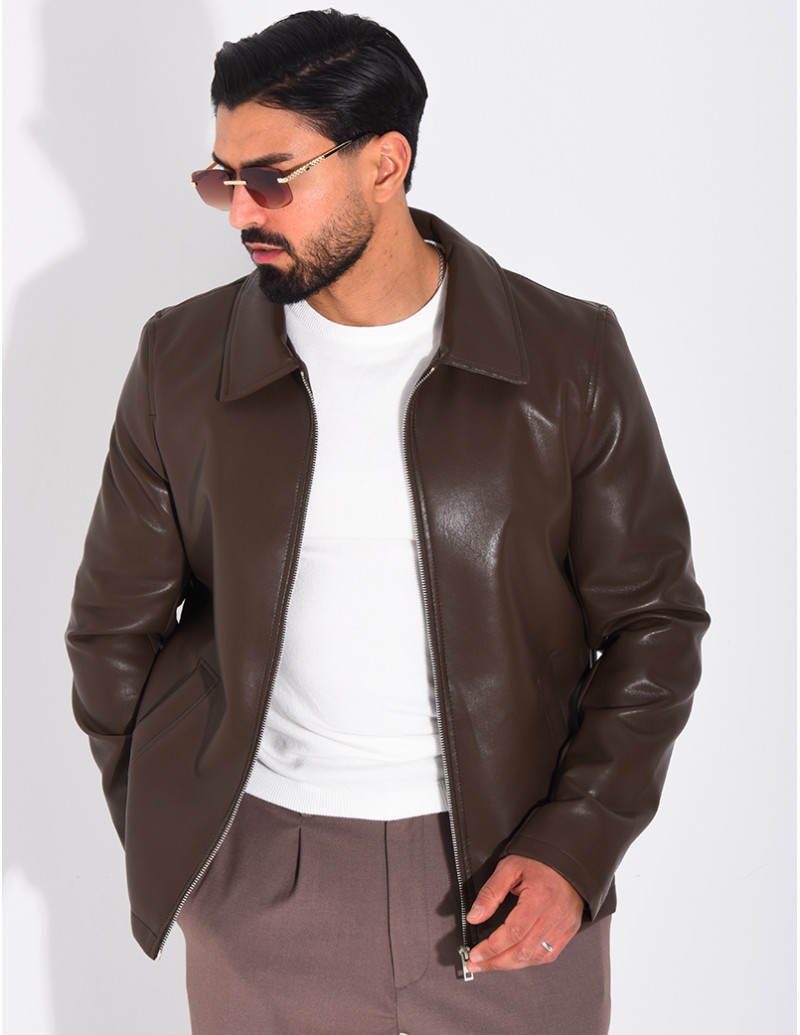 Veste en similicuir