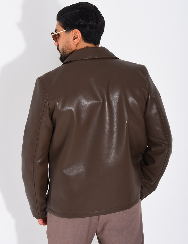 Veste en similicuir