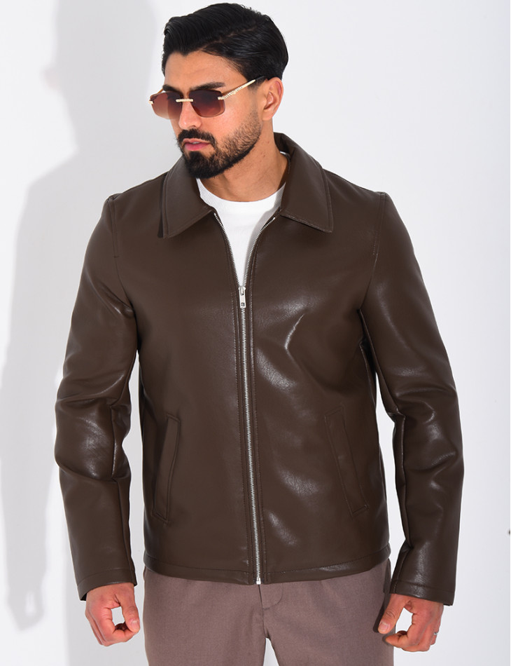 Veste en similicuir