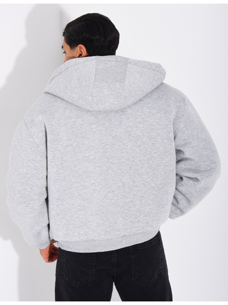 Veste à capuche fourrée