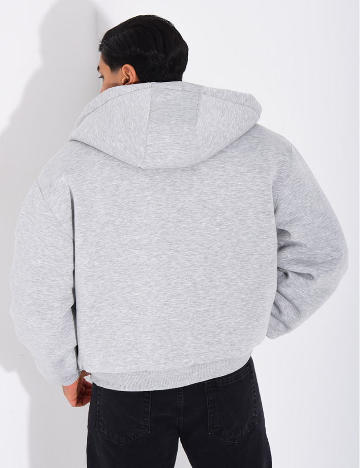 Veste à capuche fourrée