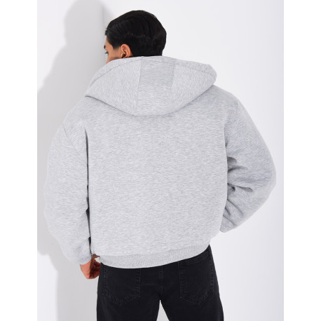 Veste à capuche fourrée