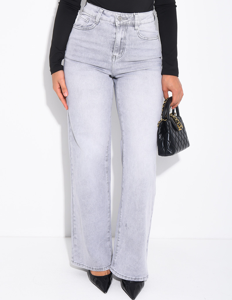 Jeans coupe droite taille...