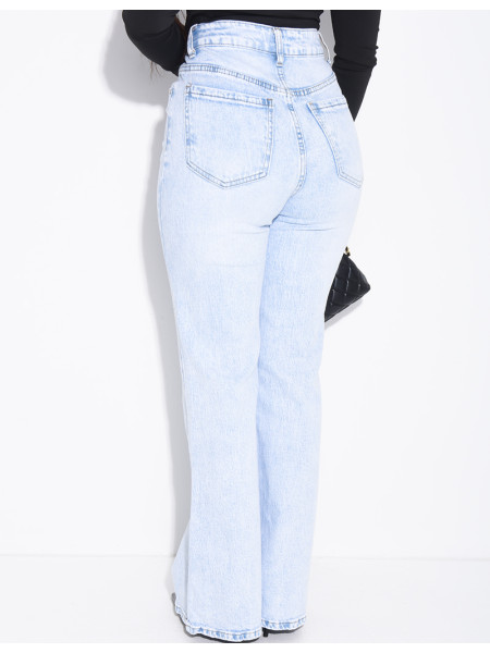 Jeans bootcut stretch délavé